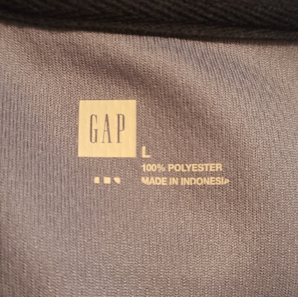 (1277) The Gap Men's Classic Long Sleeve Warm-Up Jacket, Large, Black & Grey - Picture 7 of 12